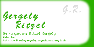 gergely ritzel business card